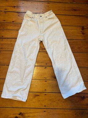 Uniforum Cream Wide-Leg Men's Jeans